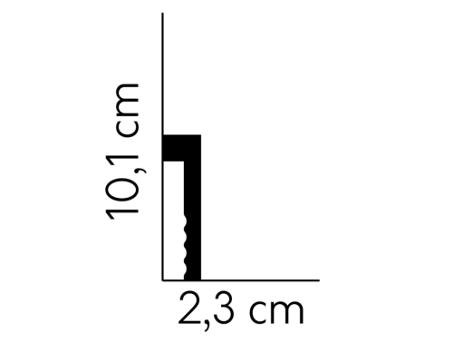 Listwa przypodłogowa lakierowane regeneracyjna MD006P/10 cm