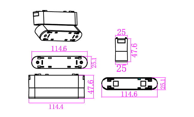 Podstawka Luxo 48V do Linea 6W biała