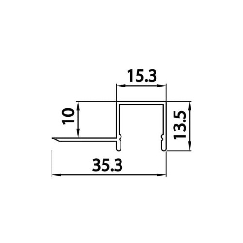 Profil MASTERLED GK Single 12mm 2m anodowany