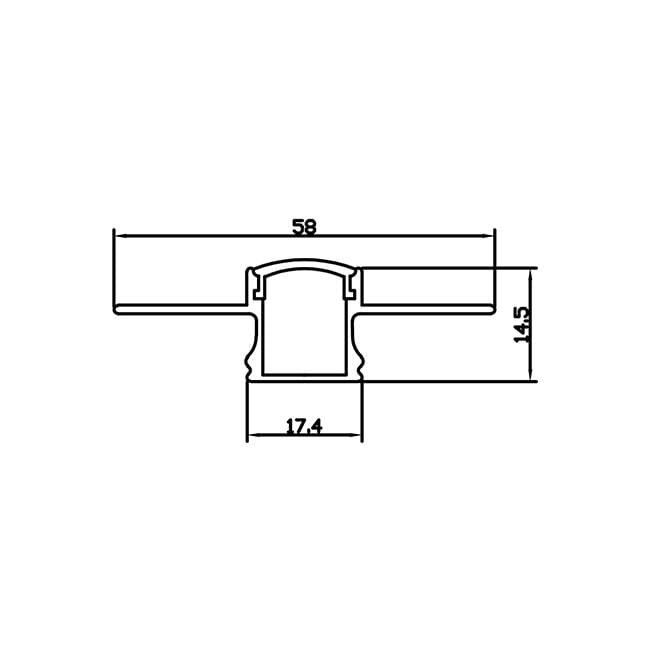 Profil MASTERLED GK 12mm anodowany czarny 2m