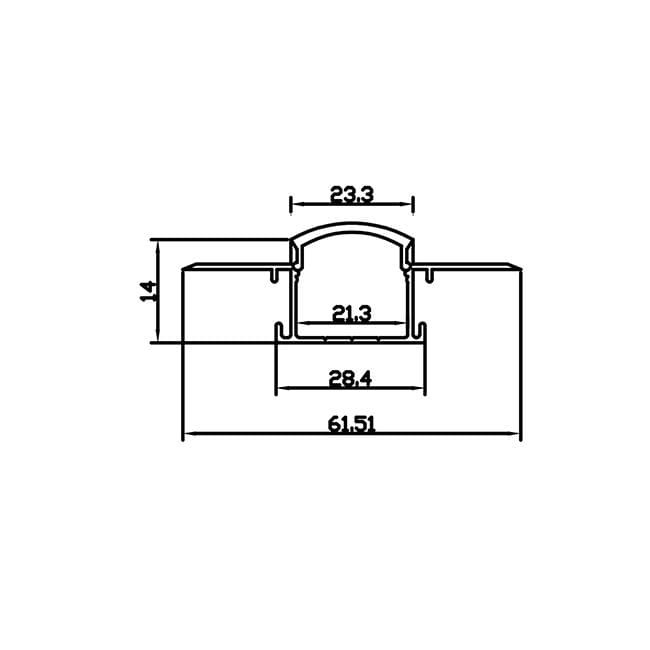 Profil MASTERLED GK 20mm 2m anodowany
