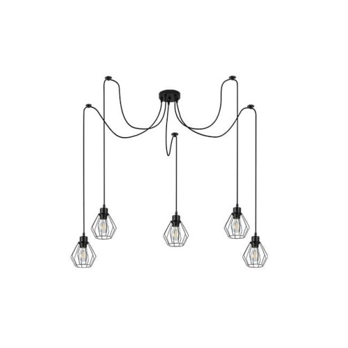 Żyrandol LED E27 Otto x5 czarny