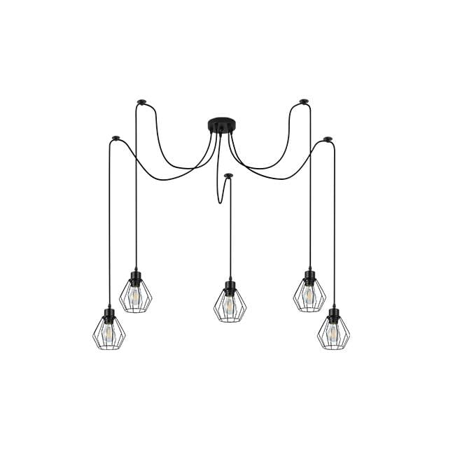Żyrandol LED E27 Otto x5 czarny