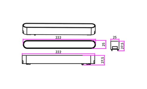 Lampa LED Luxo 48V 12W 4000K Linea 90 czarna