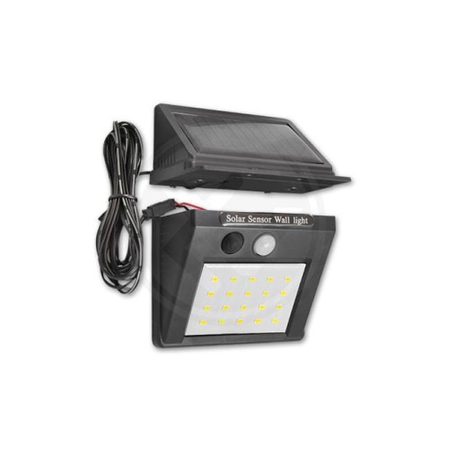 Lampa LED solarna 20xSMD czujnik ruchu 2,5m kabel