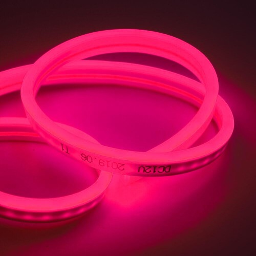 Neon FLEX 8/16 12V 12W120D RÓŻOWY 1m - cut 2.5cm