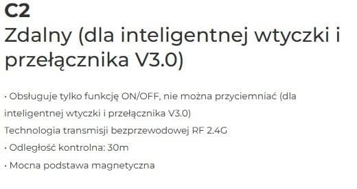 Pilot Zdalnego Sterowania Radiowy 2,4GHz Miboxer C2 do Włączników i Sterowników TRIAK