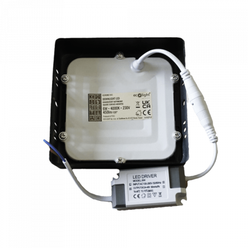 Downlight natynkowy kwadrat 6W 4000K 450lm