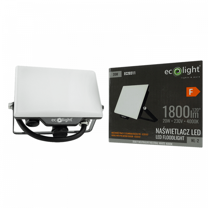 Naświetlacz LED NL-2 20W 4000K 1800lm IP65