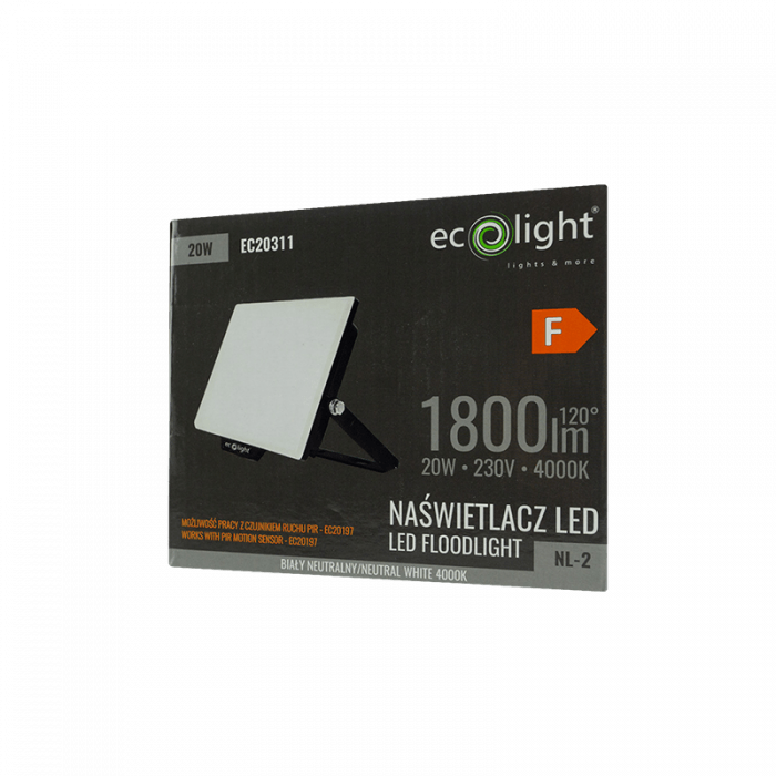 Naświetlacz LED NL-2 20W 4000K 1800lm IP65