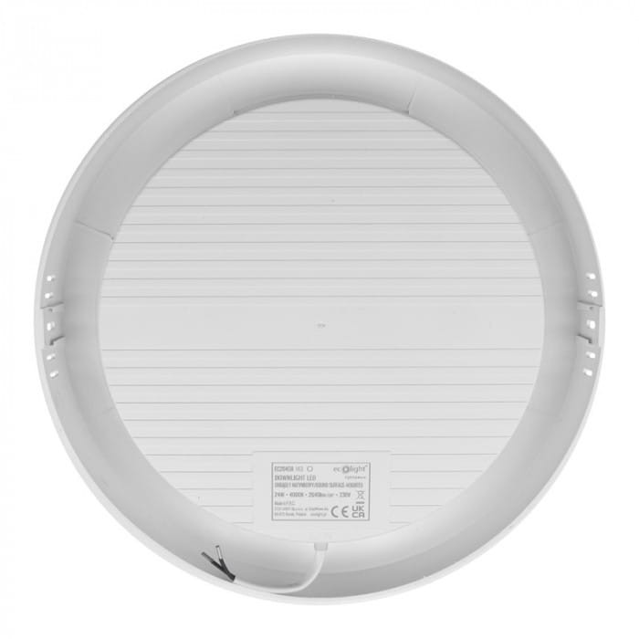 Downlight natynkowy okrąg 24W 4000K biały