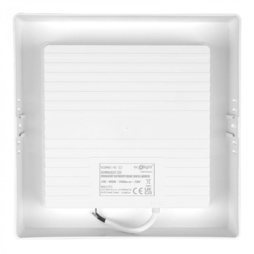 Downlight natynkowy kwadrat 18W 4000K biały