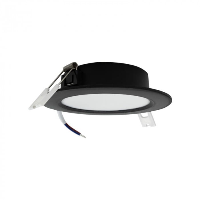 Downlight podtynkowy okrąg 6W 4000K czarny