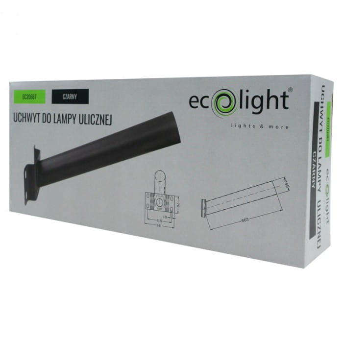 UCHWYT DO LAMPY ULICZNEJ CZARNY