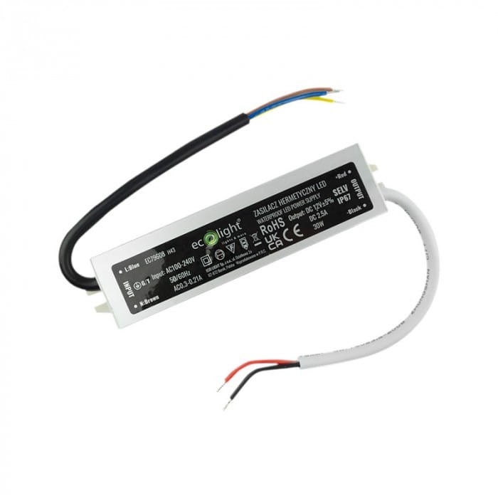 Zasilacz LED hermetyczny 30W 12V 2.5A 160x30x20