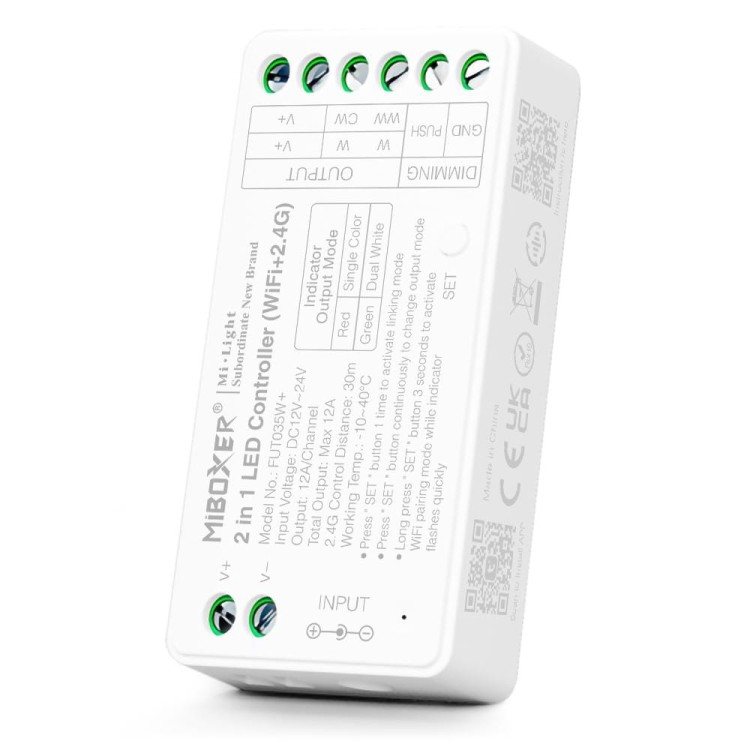 Mi-Boxer ODBIORNIK 12A RF 2.4G WiFi 4 STREFOWY MONO/CCT FUT035W+