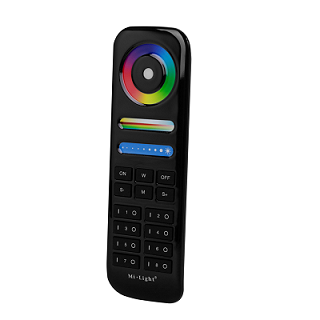 Mi-Light PILOT RF 2.4G 8 STREFOWY RGB+CCT CZARNY