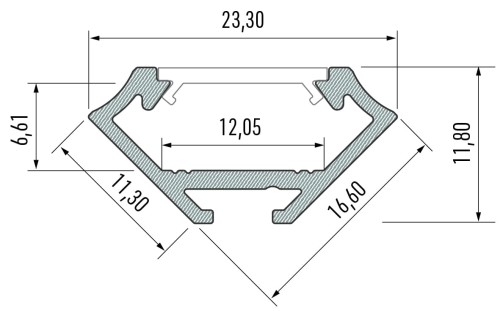 Profil LED LUMINES typ C biały lakierowany 1 m