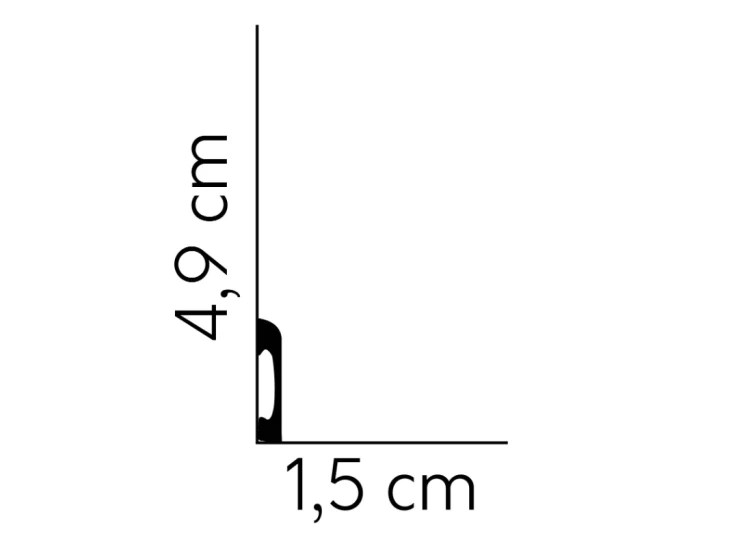 Listwa przypodłogowa lakierowana MD004P /5cm
