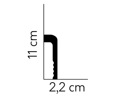 Listwa lakierowana przypodłogowa regeneracyjna MD005P/11 cm