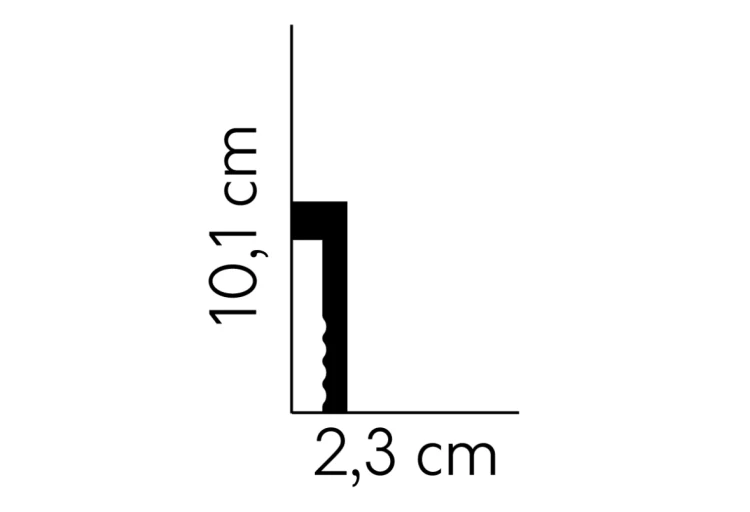Listwa przypodłogowa regeneracyjna MD006/10 cm