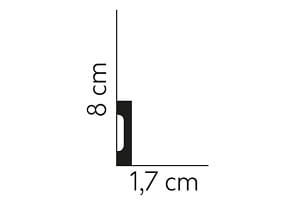 Listwa przypodłogowa lakierowane MD008P/8 cm