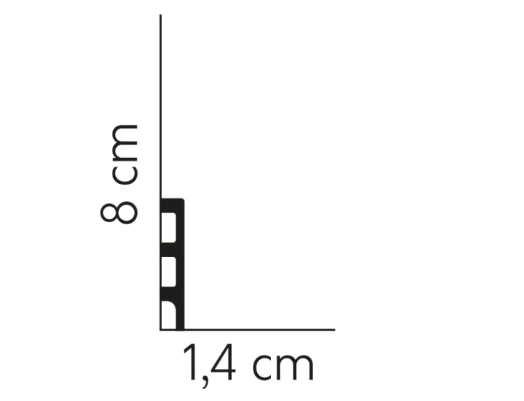 Listwa wielofunkcyjna MD014P Lakierowana | 8cm