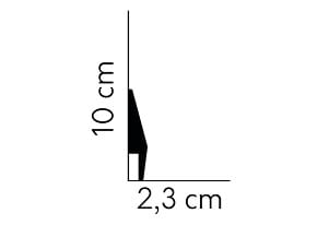 Listwa oświetleniowa lakierowana MD016P | 10cm