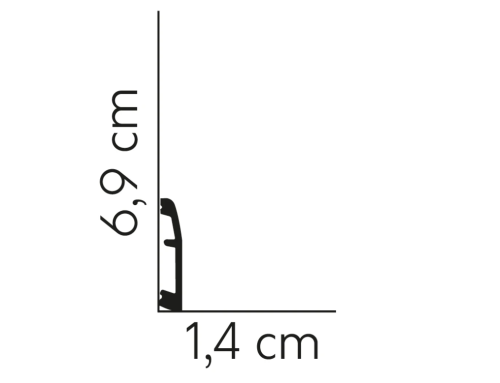 Listwa przypodłogowa lakierowana MD017P | 7cm
