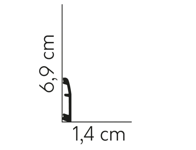 Listwa przypodłogowa lakierowana MD017P | 7cm