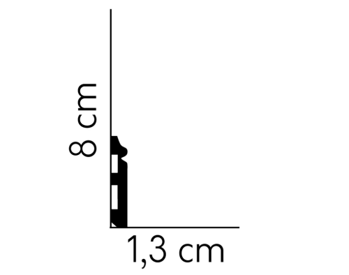 Listwa przypodłogowa Lakierowana MD018P /8cm