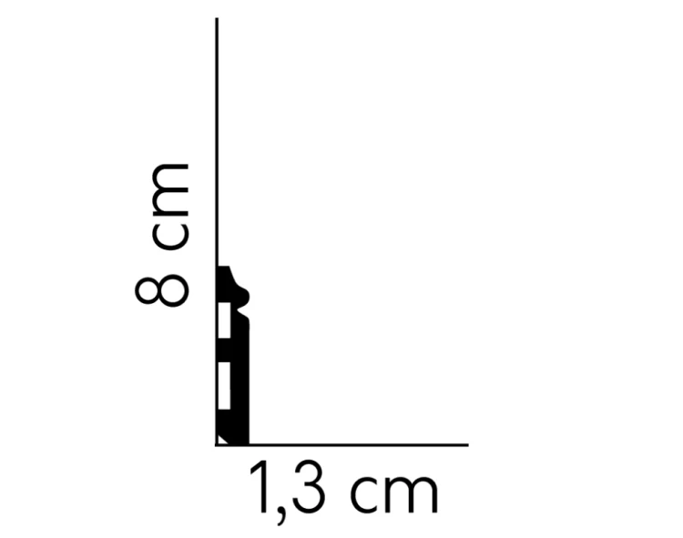 Listwa przypodłogowa Lakierowana MD018P /8cm
