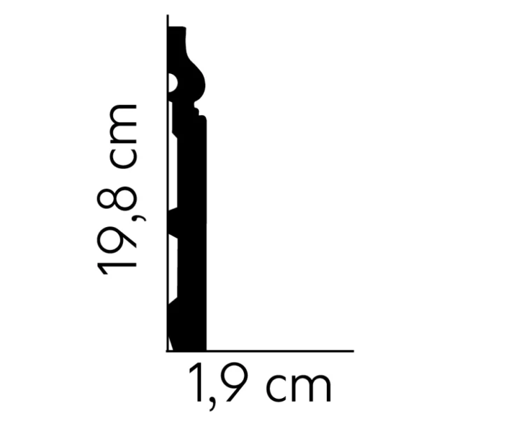 Listwa przypodłogowa lakierowana MD020P /20 cm