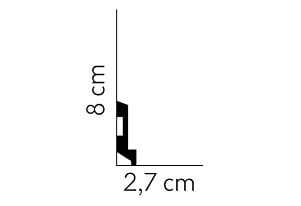 Listwa przypodłogowa lakierowana MD024P /8cm