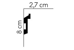 Listwa przypodłogowa lakierowana MD024P /8cm