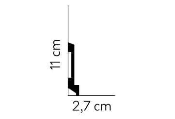 Listwa wielofunkcyjna MD025P Lakierowana | 11cm