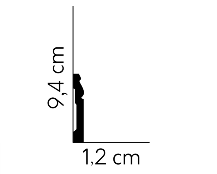 Listwa przypodłogowa lakierowana MD094P [9,4cm]