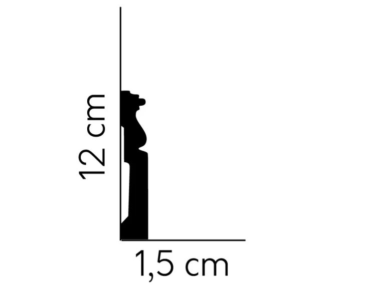 Listwa przypodłogowa lakierowana MD095P /12cm