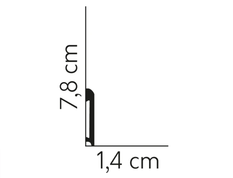 Listwa przypodłogowa lakierowana MD234P /8cm