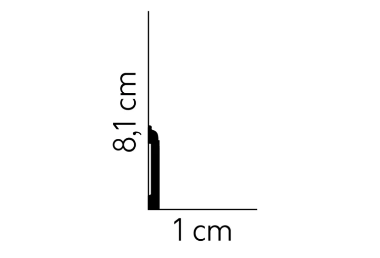 Listwa przypodłogowa lakierowana MD258P /8 cm