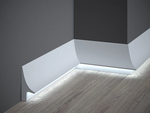 Listwa przypodłogowa lakierowana do podświetlania LED QL007P One /9,3cm