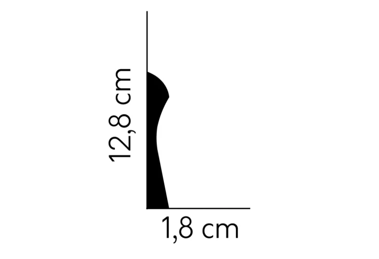 Listwa lakierowana przypodłogowa QS003P /13cm