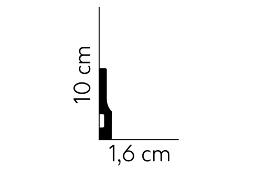 Listwa przypodłogowa lakierowana biała QS009P One /10cm