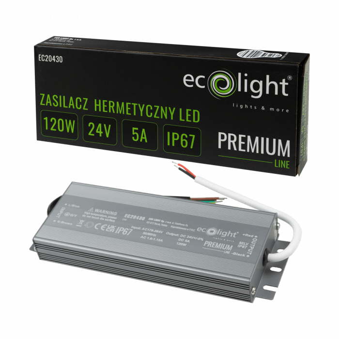 Zasilacz hermetyczny PREMIUM 120W 24V