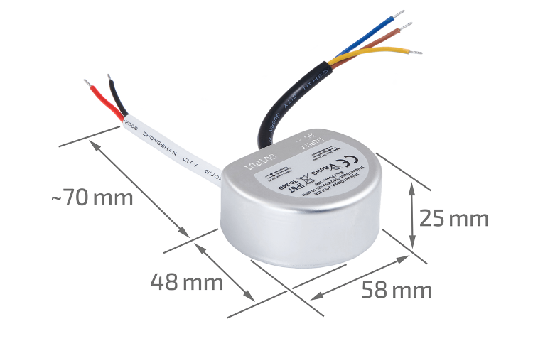 Zasilacz LED dopuszkowy FLUSH PRO 24V 2.5A 60W IP67